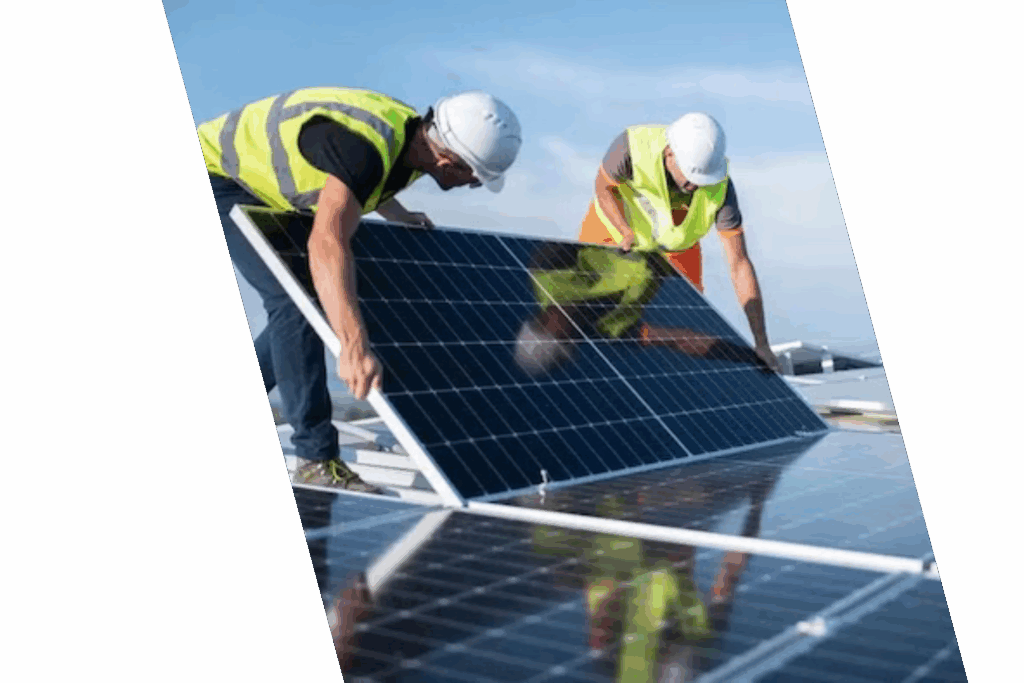 Ouvriers photovoltaïque